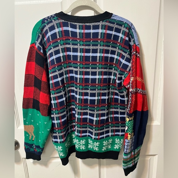 Winona Knit Christmas ugly cardigan vintage cotton sweater womens size medium m - Picture 5 of 6